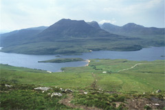 Loch Lurgainn and Sgòrr Tuath, from Stac Pollaidh.