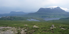 Suilven and Cùl Mòr, from the south-west.