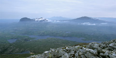 Suilven and Canisp, from the summit of Cùl Mòr.