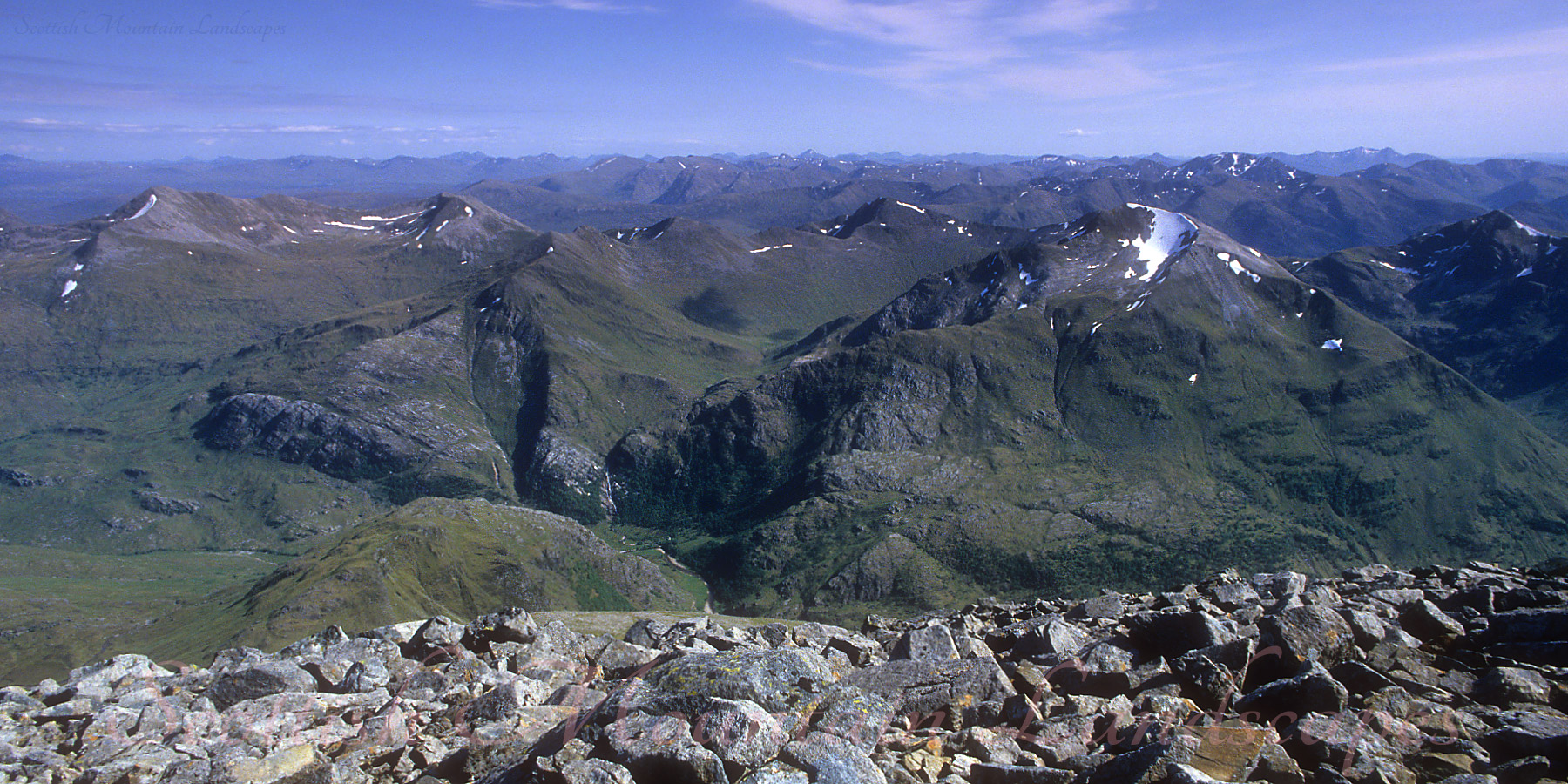 View south, from the summit of Ben Nevis.