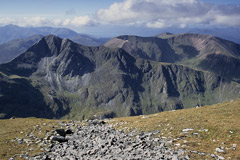 Stob Bàn and Mullach nan Coirean, from the summit of Sgurr a' Mhàim, Mamore ridge.