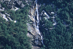 Steall Waterfall, from the summit of Ben Nevis.