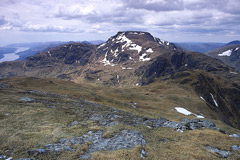 Cruach nam Miseag, Beinn Narnain and Creag Tharsuinn, from the summit of A' Chrois.