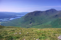 Loch Awe, Monadh Driseig, Beinn a' Bhùiridh and Coire Glas, from Stob Maol, Beinn Eunaich.