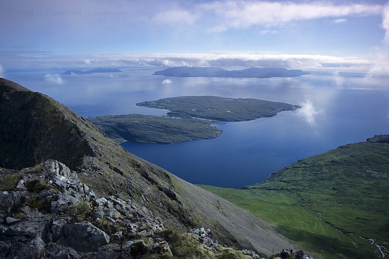 Soay, Eigg, Muck, Rum and Canna, from the summit of Sgùrr a' Choire Bhig.