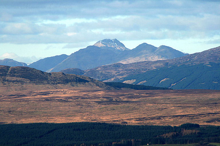 Cruach Ardrain and Beinn Tulaichean, from the summit of Auchineden Hill.